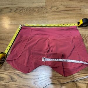 Soft red lululemon shorts